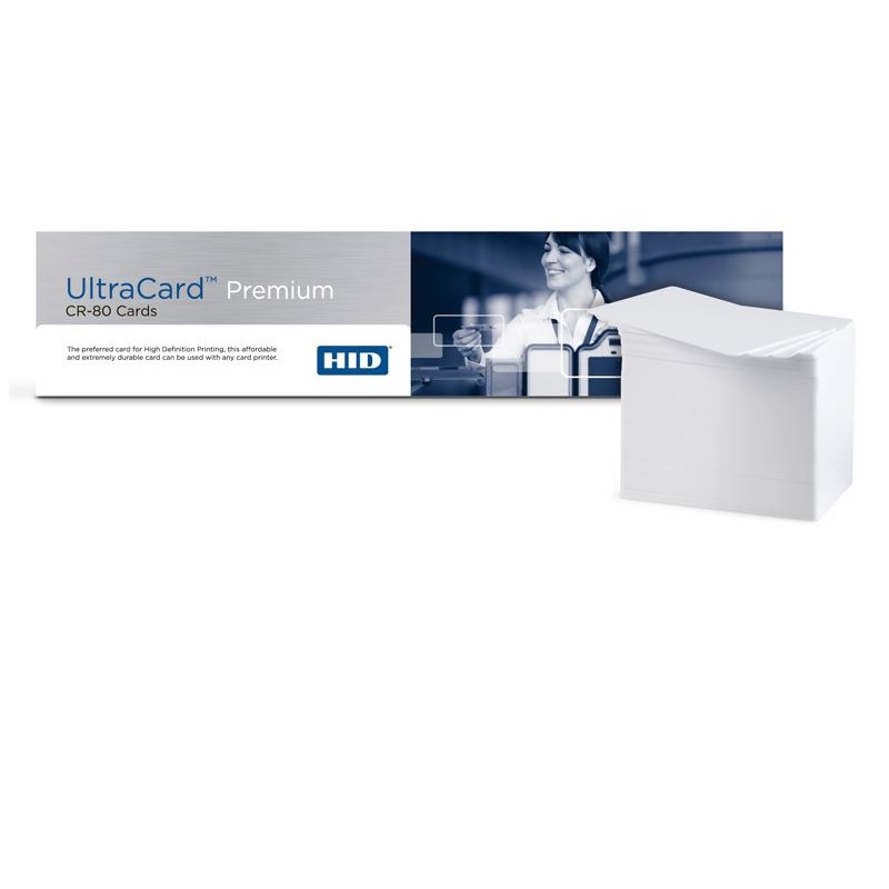 Bilde av White HID™ UltraCard Premium CR-80 Composite 30 mil plastic cards 082136. FARGO082136 (DE,SE,NO,FI,RO,PL)